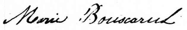 Signature Marie Bouscarrut